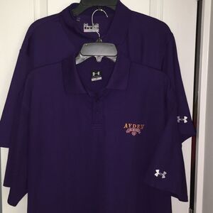 2-Purple Under Armour Golf Polo Shirts Ayden & Sedgefield  North Carolina Clubs